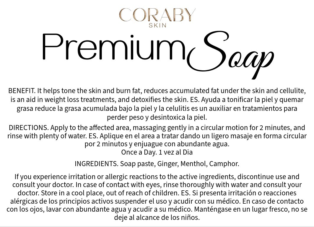 Coraby Premium Soap Bar Detoxifying Toning Ginger Menthol Camphor Oval Body