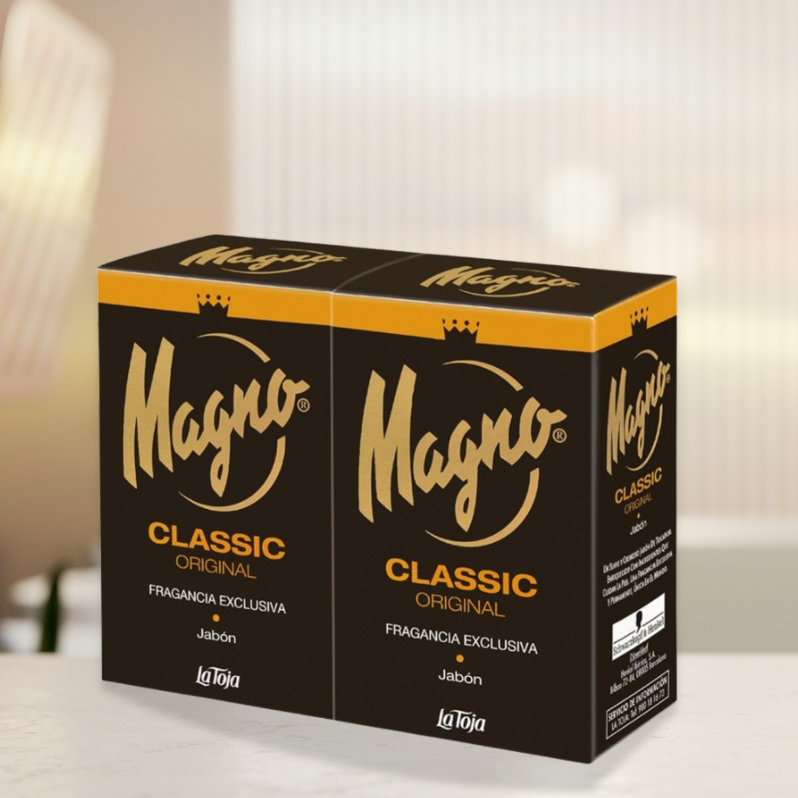 Magno Classic Twin Pack Bar Soap 100g, Masculine Scent (2 Bars)