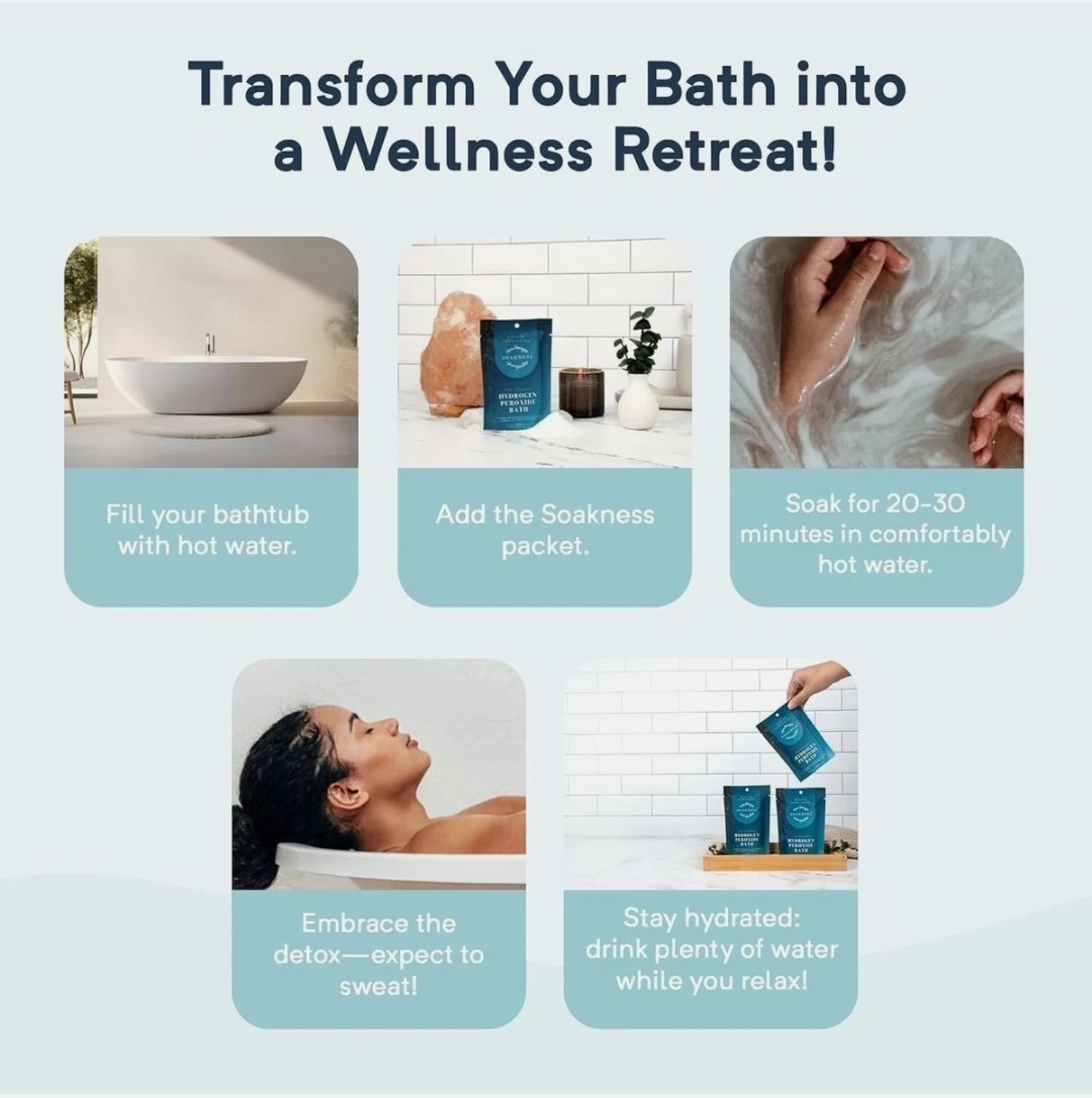 The original doctor formulated hydrogen peroxide bath soak, stress relief