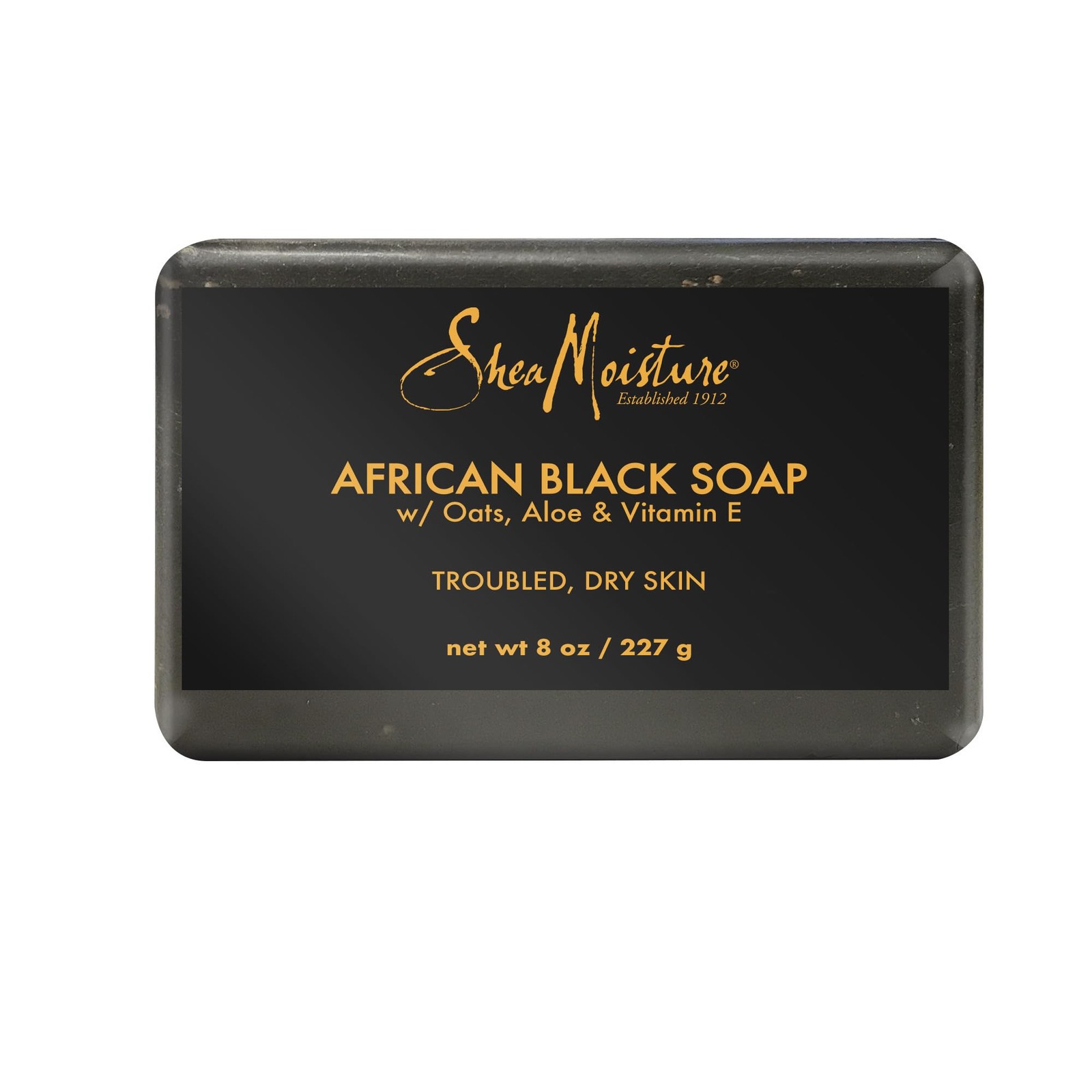 SheaMoisture Bar Soap for Troubled Skin African 8 Ounce (Pack of 1), Black