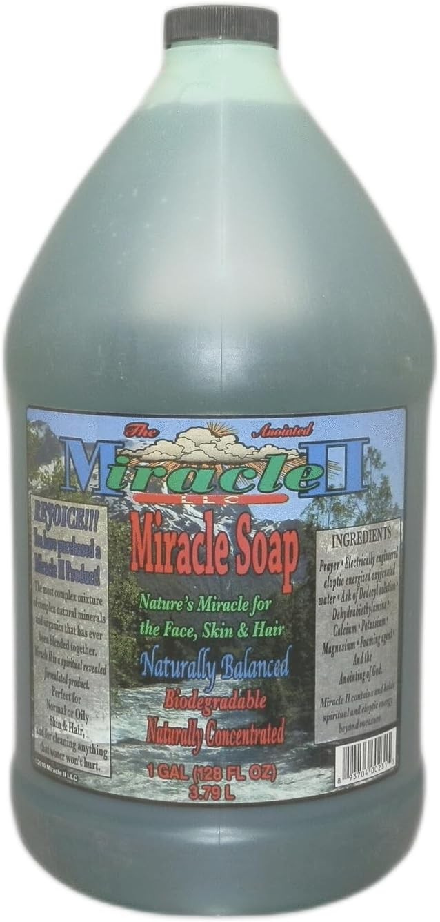 Natural Unscented Miracle Soap 128 fl oz – Nourishing Moisturizer for Oily Skin