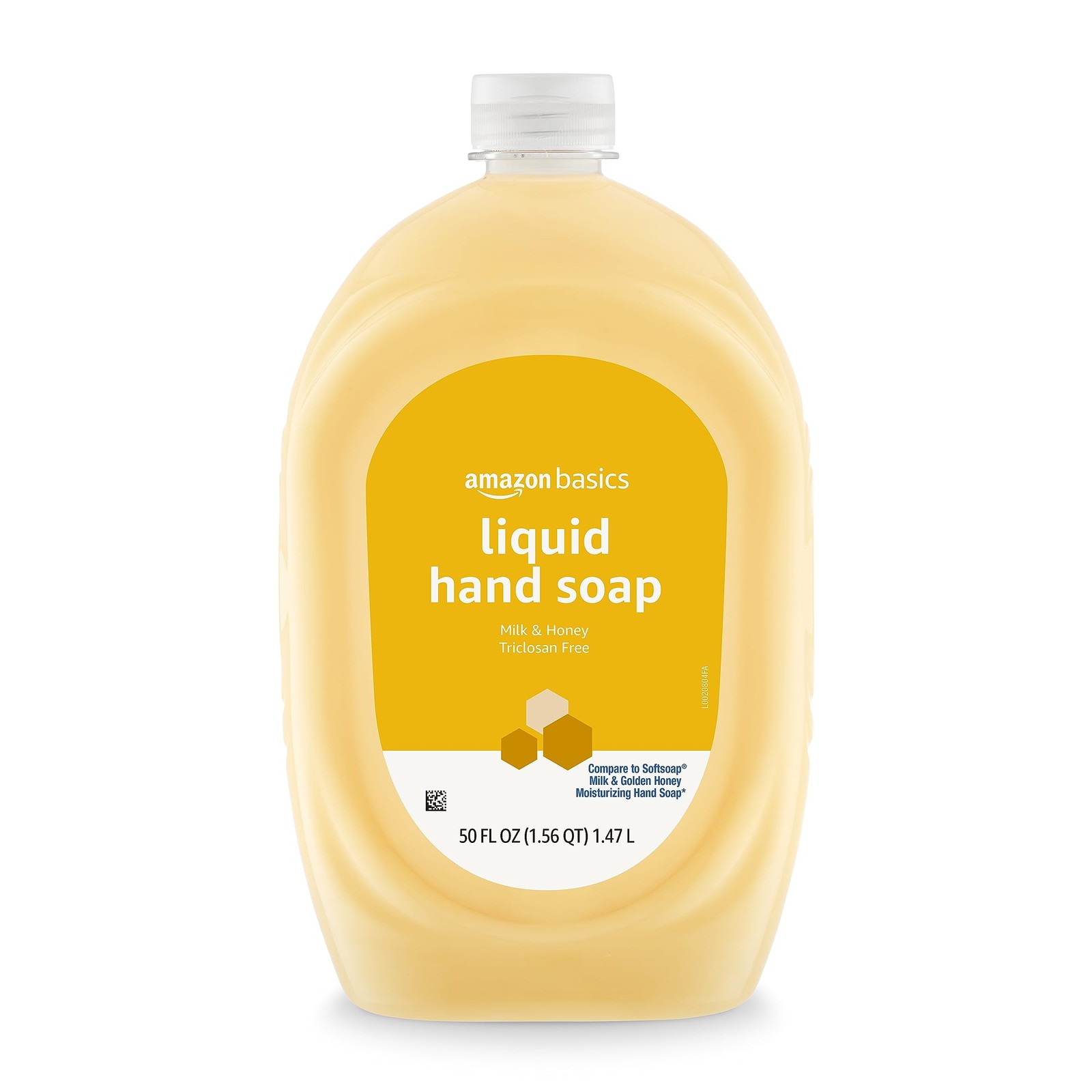 Amazon Basics Liquid Hand Soap Refill, 50 Fl Oz (Pack of 1), Milk and Honey