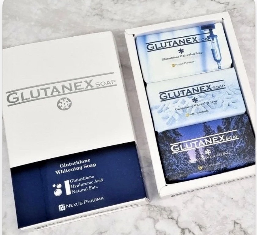 GLUTANEX Glutathione Whitening Soap 3 Bars, Unscented, 2.5 oz