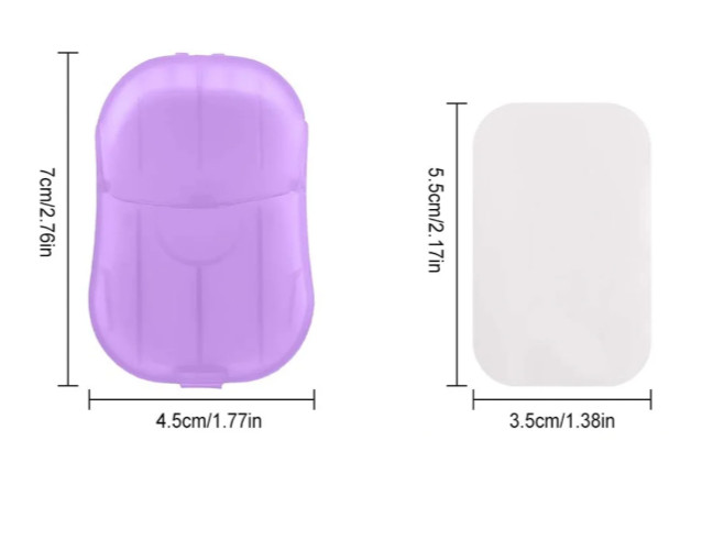 5-Travel Colorful Soap Sheets–Disposable Paper for Camping & Travel or on the Go