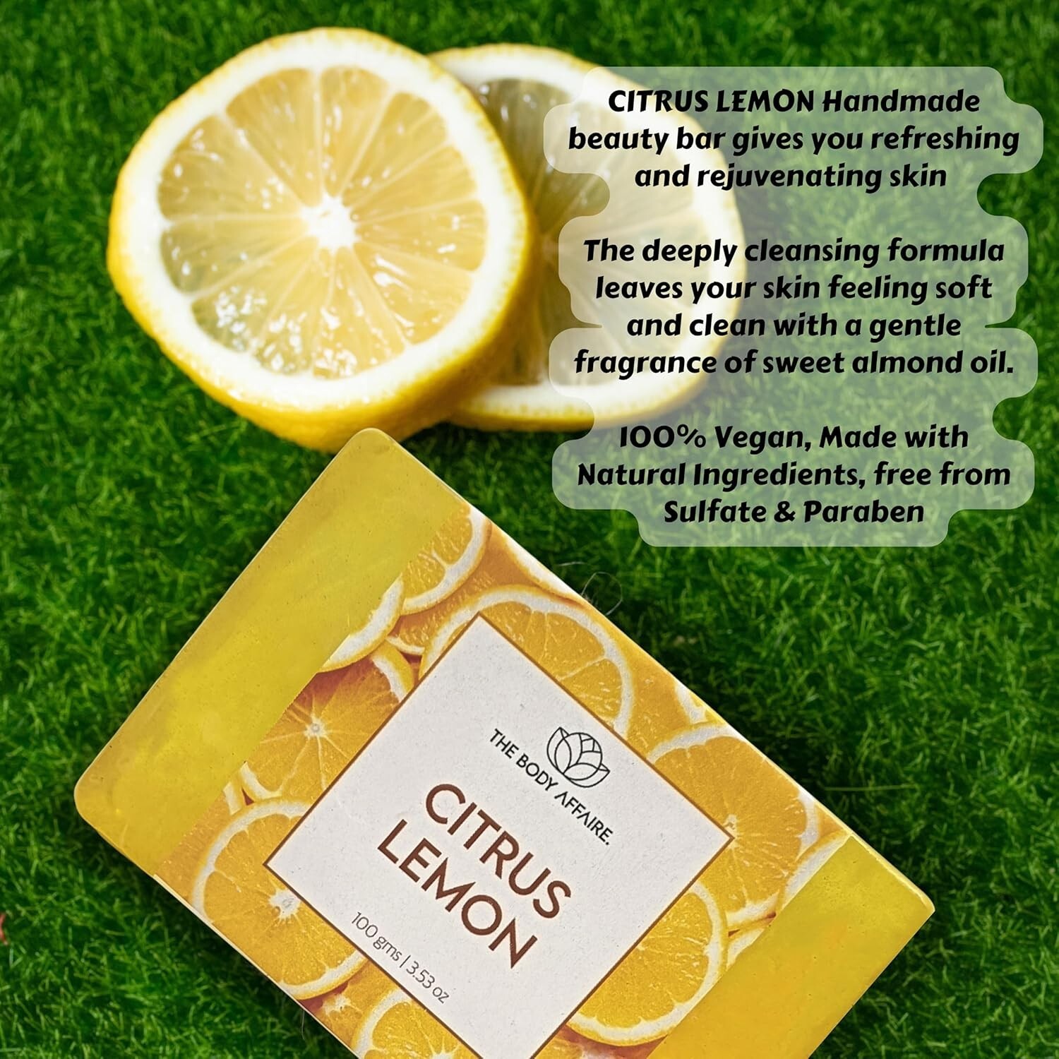 FORGANIK Citrus Lemon Handmade Cold Process Soap by The Body Affaire For Women