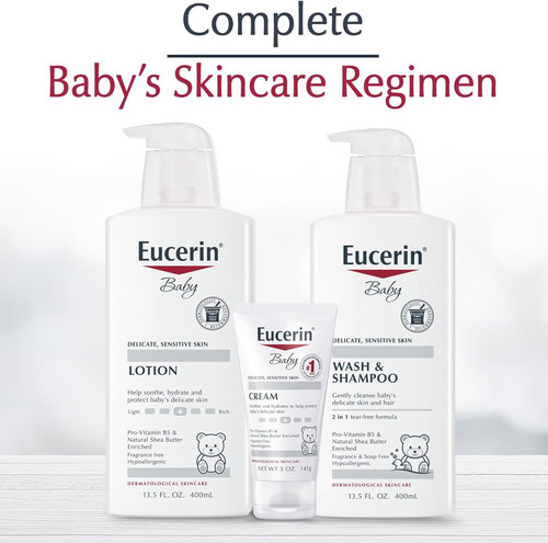 Eucerin Baby Body Lotion, Hypoallergenic and Fragrance Free Lotion with…