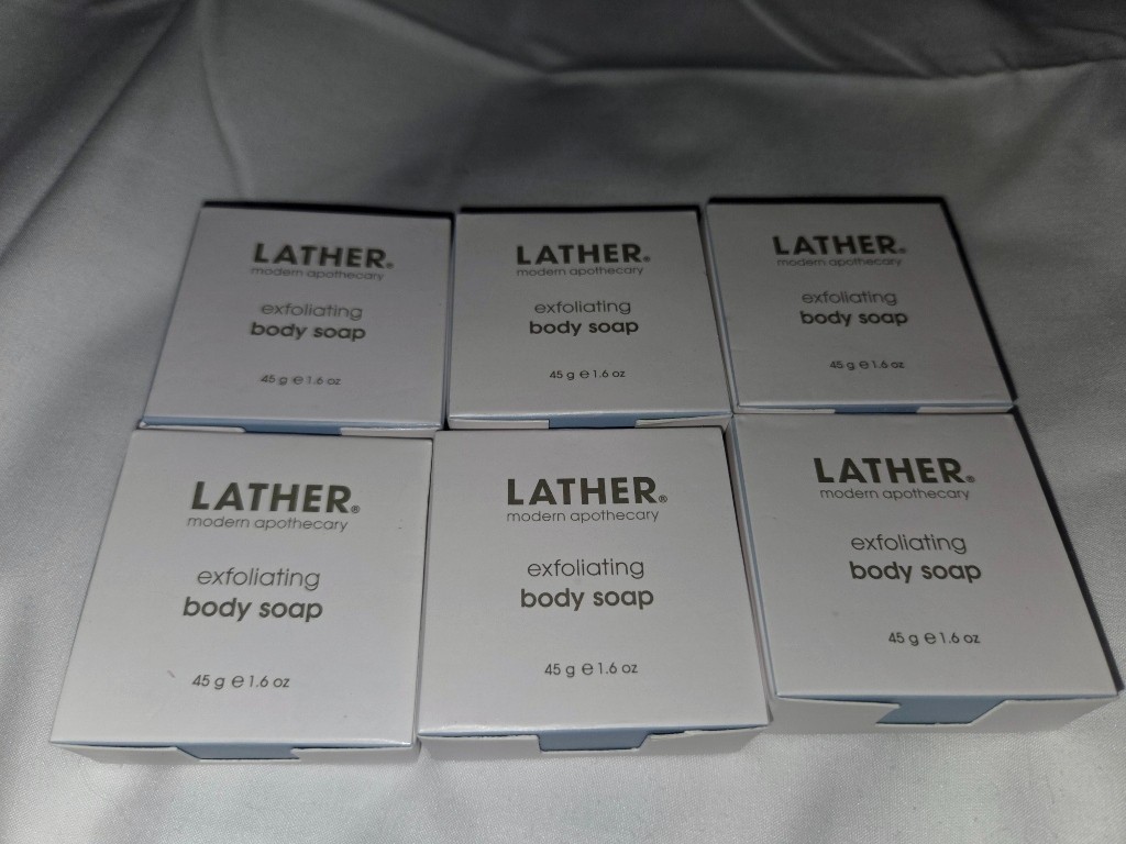 6 Boxes /Bars NEW LATHER Modern Apothecary Exfoliating Body Soap 45 g 1.6 oz
