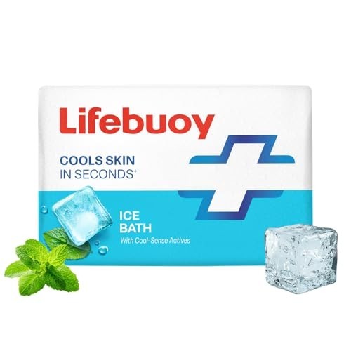 Lifebuoy Ice Bath Soap 125g Pack of 5 Menthol Cooling Bath Bars Fresh FS