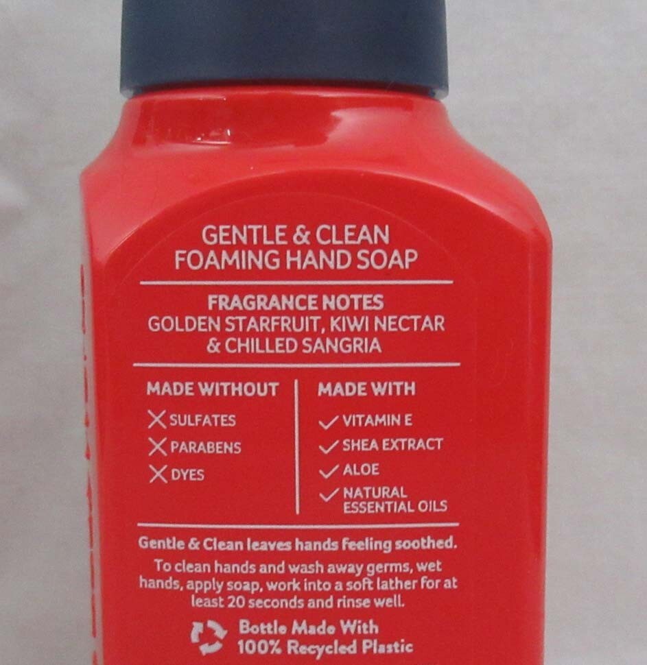 Bath & Body Works Gentle & Clean Foaming Hand Soap Set Lot 2 STARFRUIT SANGRIA