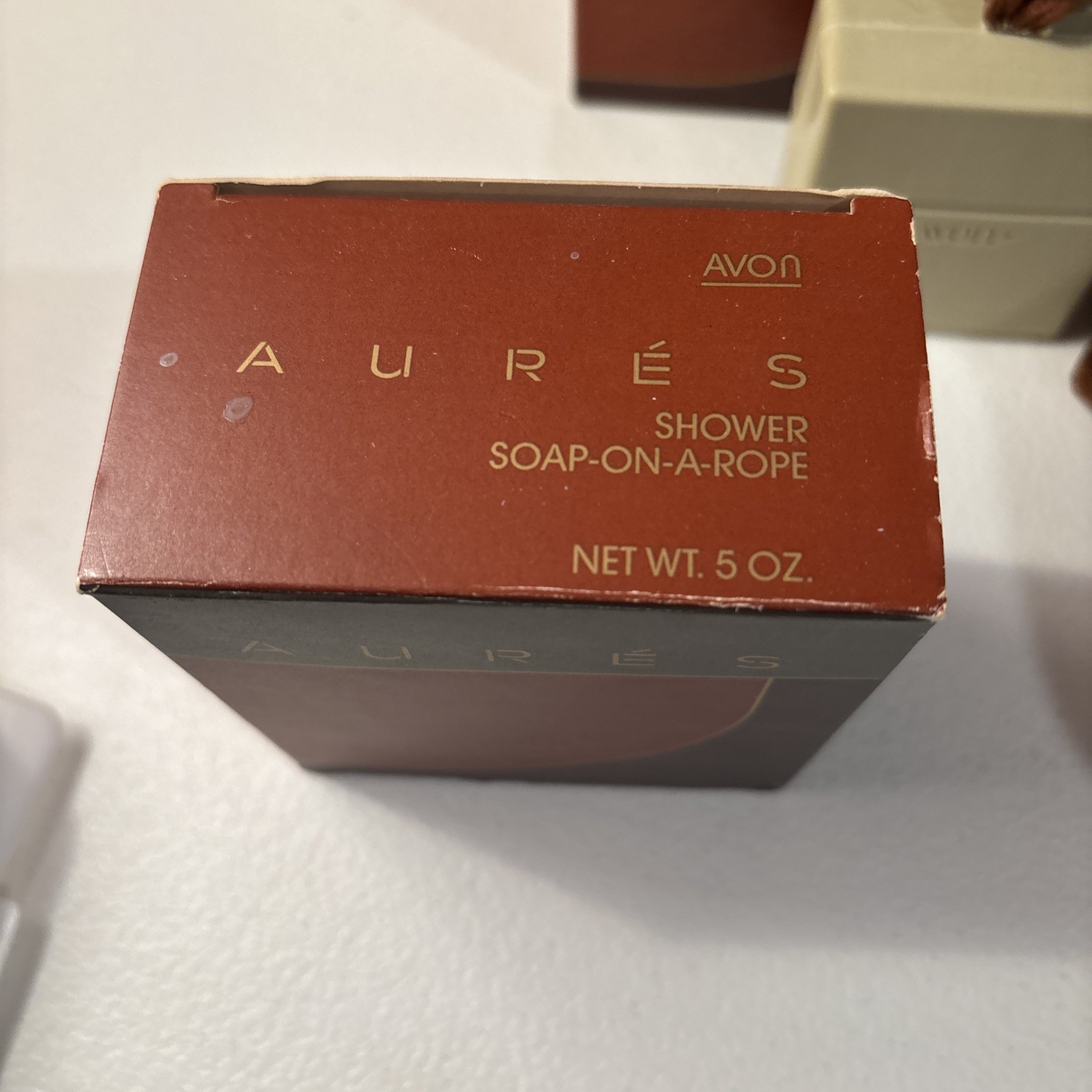 New With Box Vintage Avon Aures Soap On A Rope .5 Oz Set Of 3