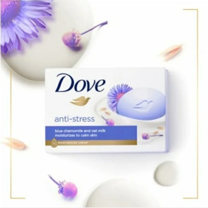 NEW! DOVE (4-BARS) 3.75 Oz (106g) ●ANTI-STRESS● Moisturizing Beauty Cream Bar🫧.