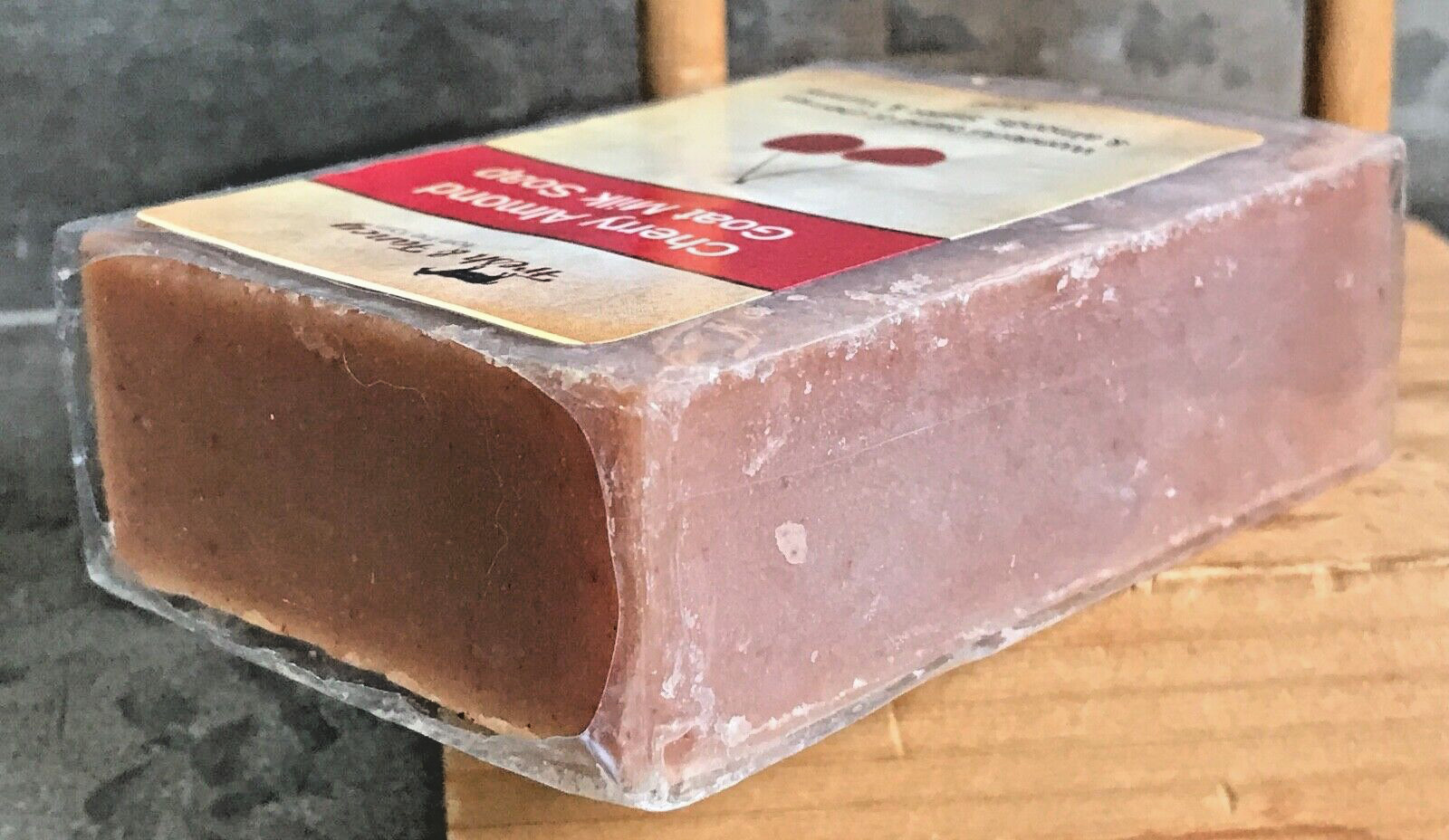 Cherry Almond Fresh & Fancy from Farm Handmade Raw Goat Milk Soap 5.5 Oz USA