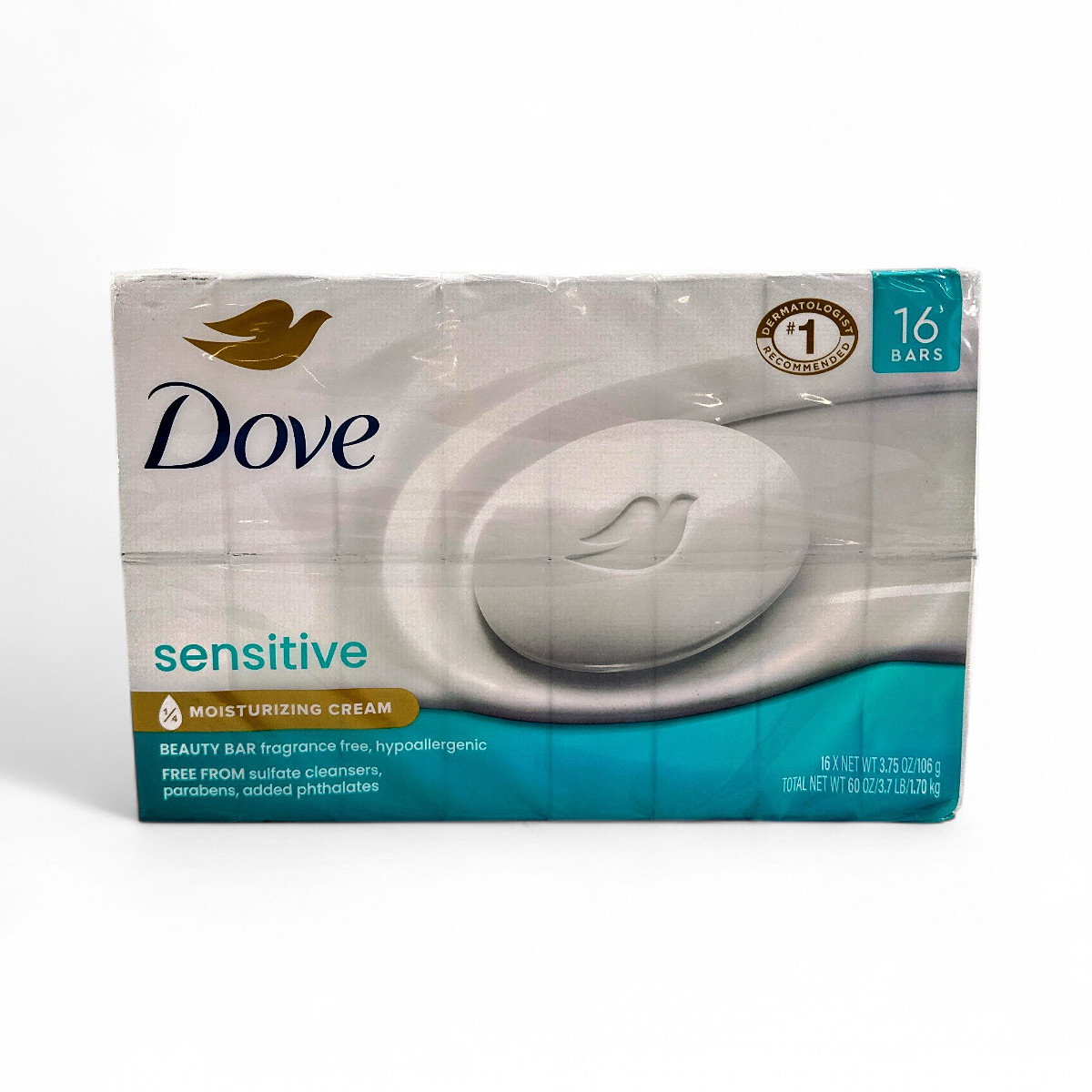 Dove Beauty Bar Moisturizing Soap For Sensitive Skin – 3.75 oz/ 16 Count
