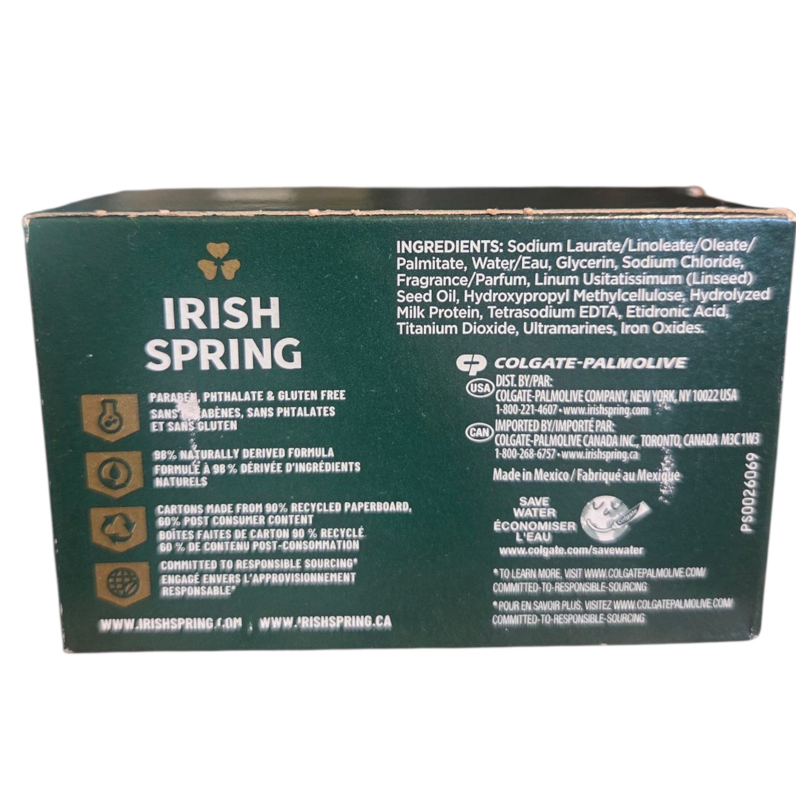 3 Irish Spring Moisture Blast Soap 3.7oz 12hr Fresh Mens Deoderant Hydration
