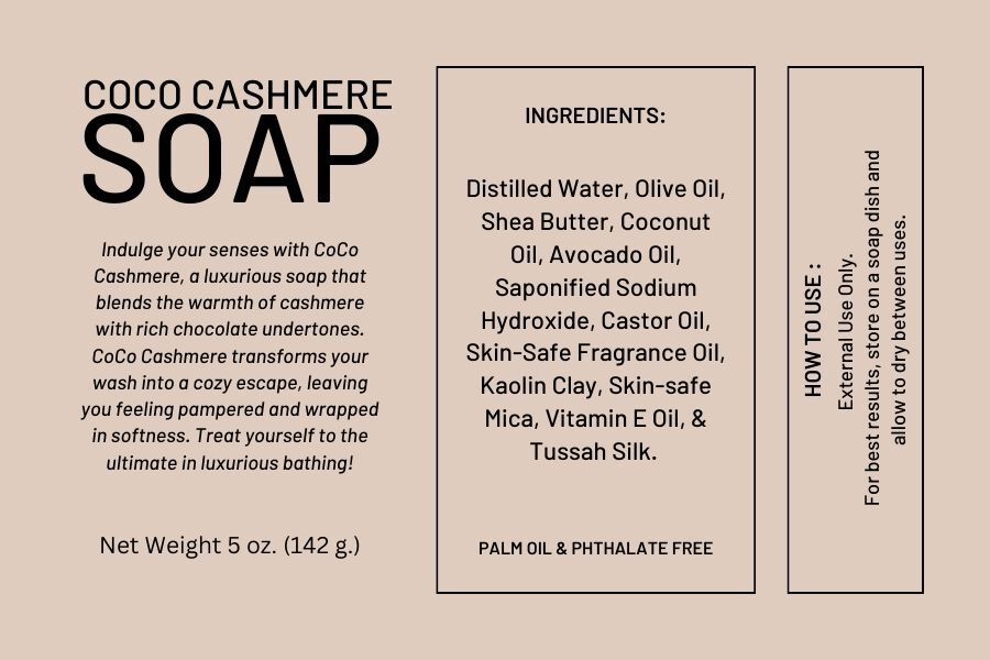 Luxury Handmade Shea Butter Soap 5 oz – Six Options – No Palm Oil or Phthalates