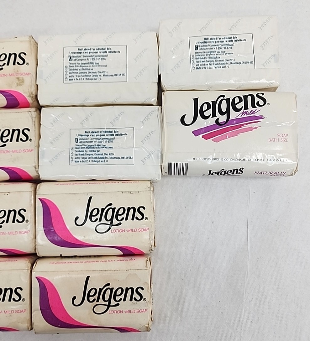 14 Bars Jergens Lotion Mild Bar Soap 3.0 oz Vintage 1970s New Old Stock