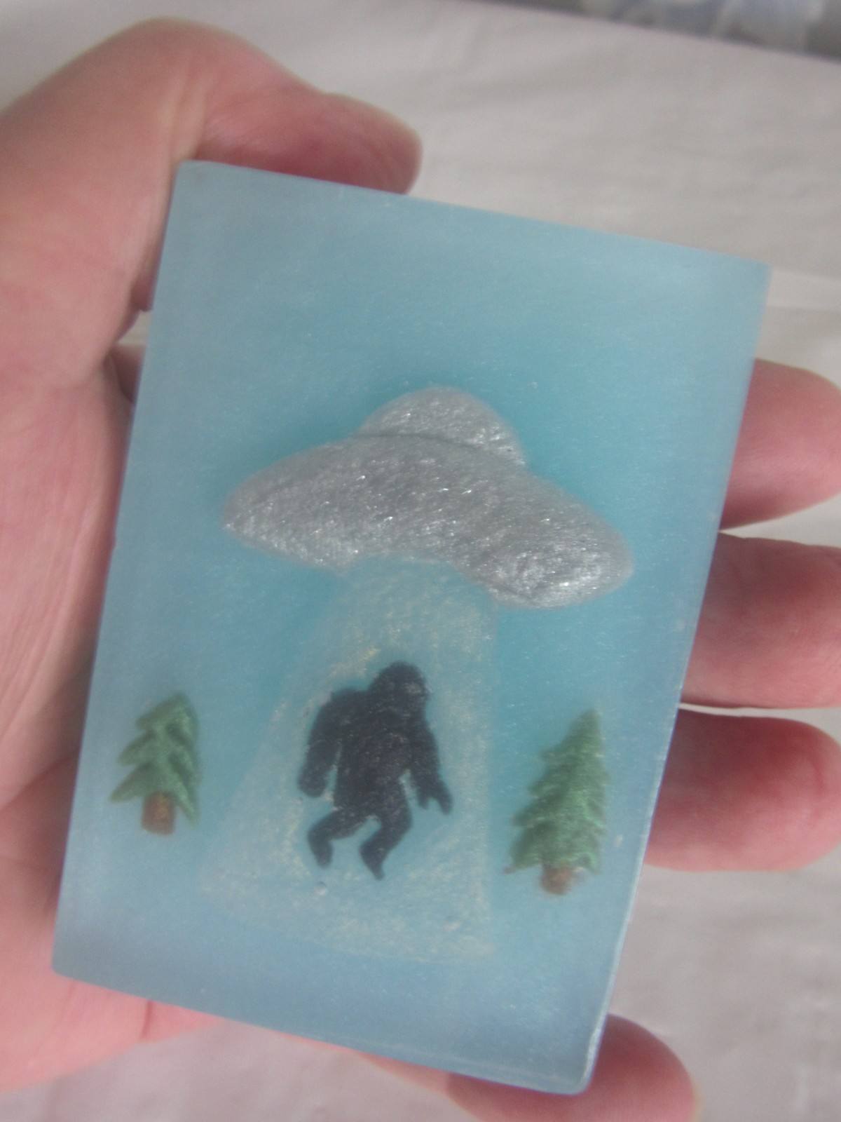 glycerin soaps handcrafted “UFO/Sasquatch” 2 different scents