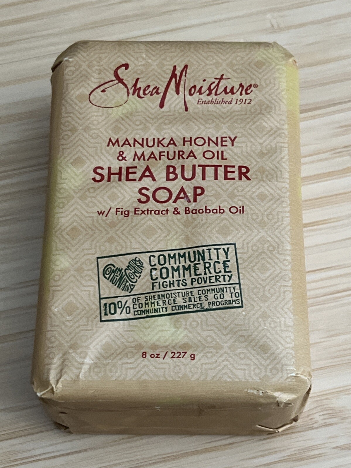 6)SHEA MOISTURE MANUKA HONEY & MAFURA OIL SHEA BUTTER BAR SOAP W FIG EXTRACT 8OZ