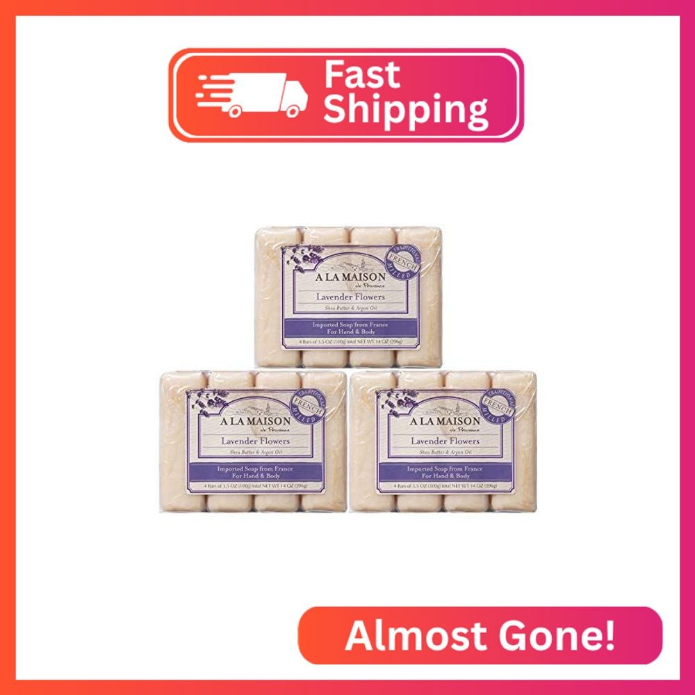 A LA MAISON – Lavender Aloe Bar Soap – Triple French Milled Natural Moisturizing