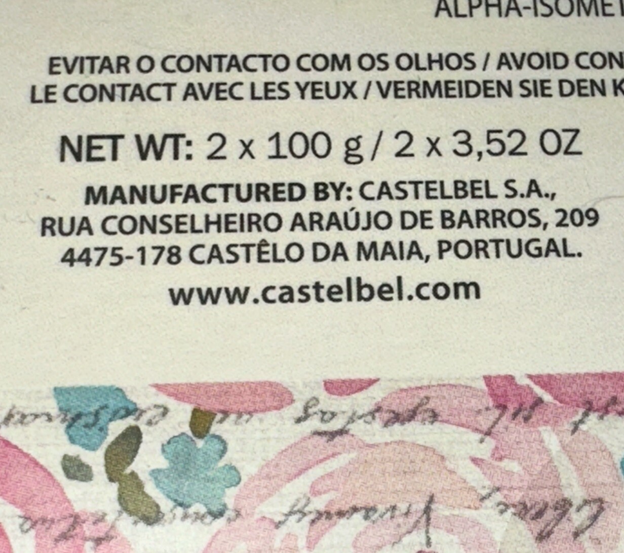 CASTELBEL 🇵🇹 PEONY ROSE 🌹 LUXURY SCENTED SOAPS 2-3.52.oz