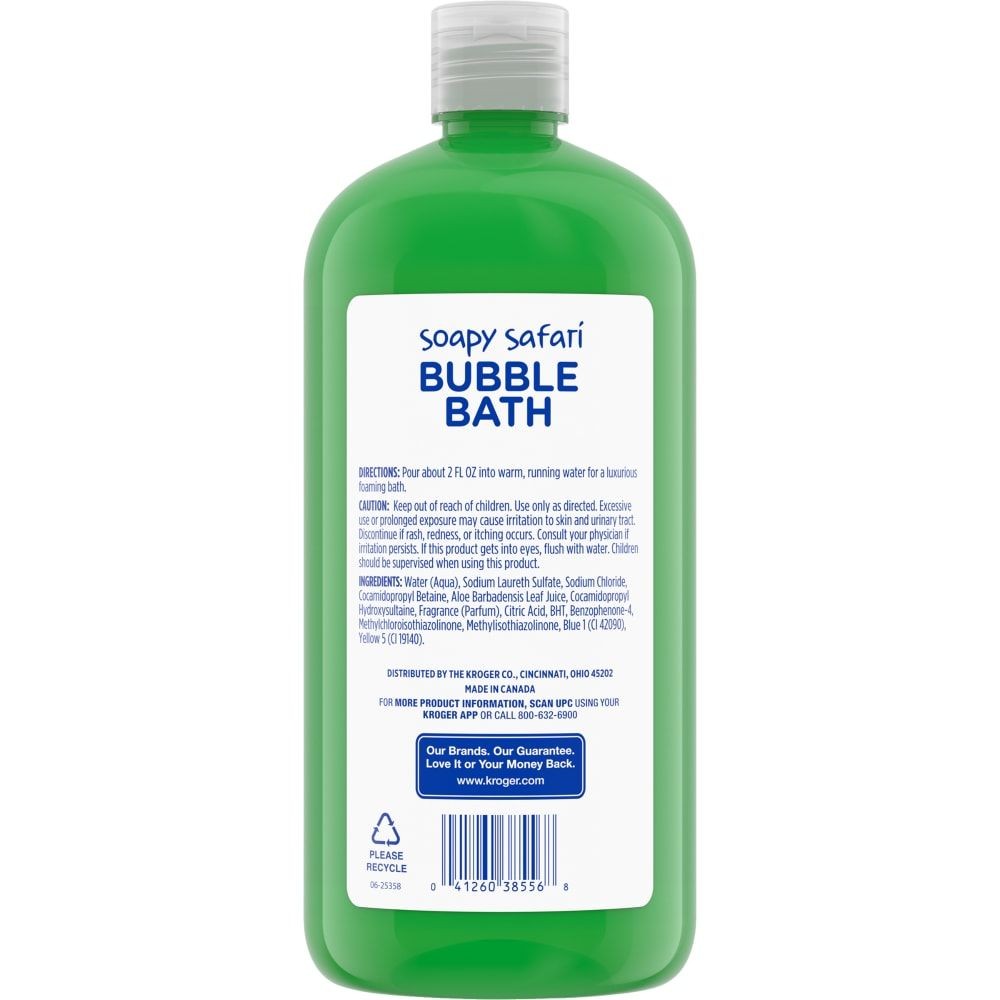 Kroger Kids Soapy Safari Kiwi Melon Scented Bubble Bath 32 fl oz – Pack of 3