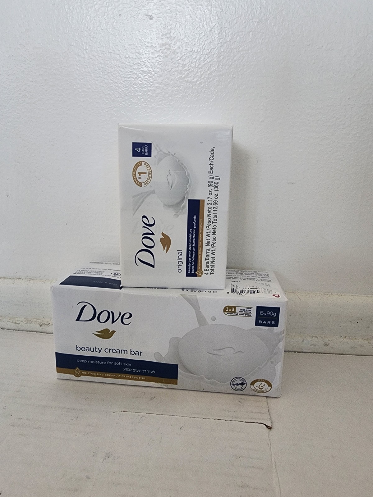 Dove Original Beauty Cream Bar Moisturizing Body Soap Multipack 4×3.17 oz