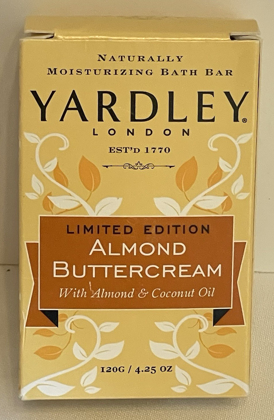 Yardley London Almond Buttercream Naturally Moisturizing Bath Bar 4.25 oz