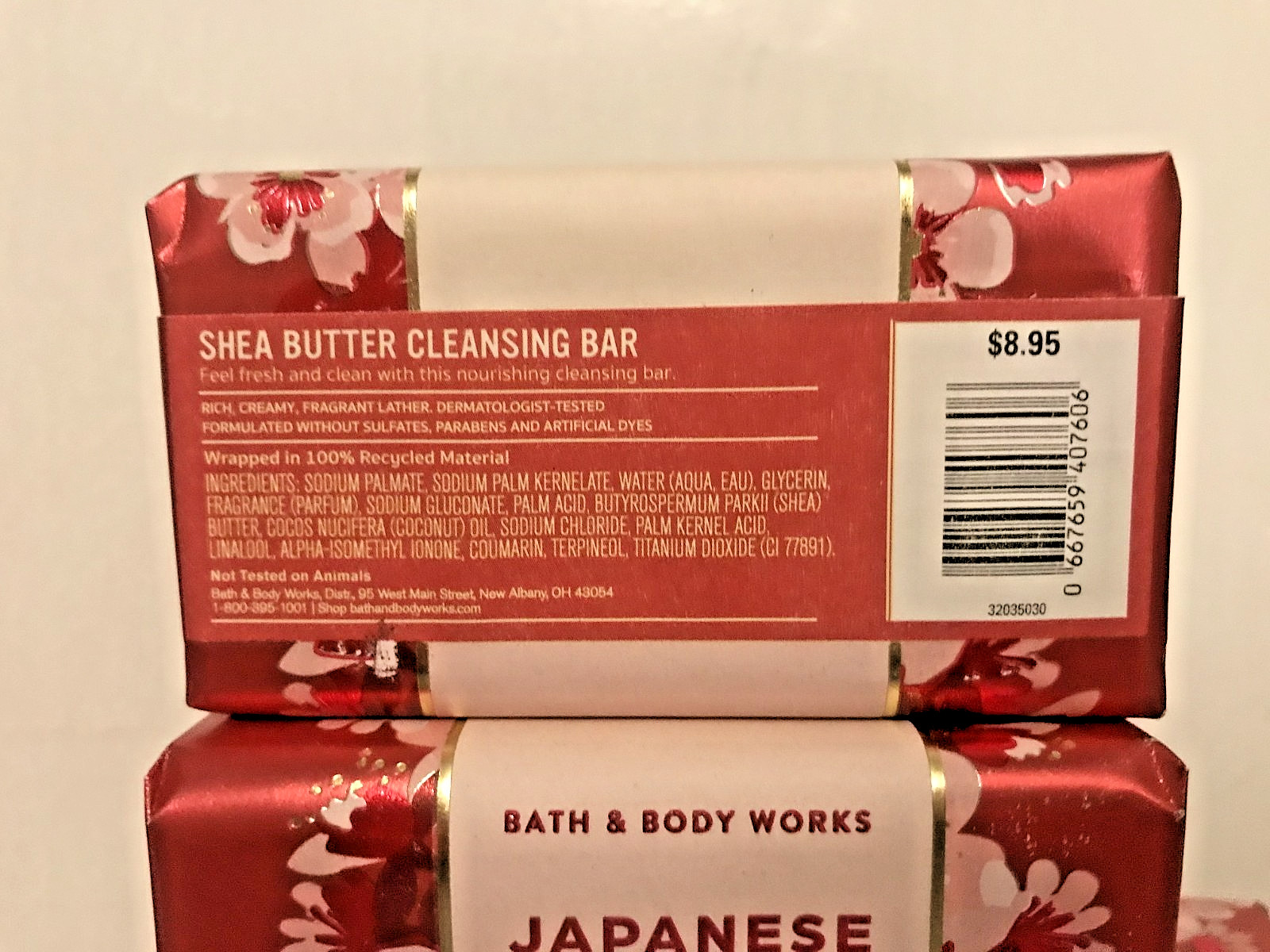 JAPANESE CHERRY BLOSSOM SHEA BUTTER CLEANSING BAR SOAP Bath Body Works LOT X8