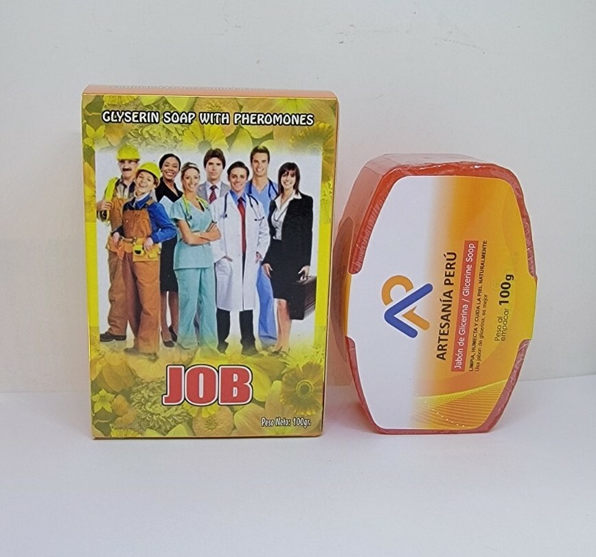 JABON PARA CONSEGUIR TRABAJO DE GLICERINA 100 GR AMULETO Y ORACION INCLUIDO !