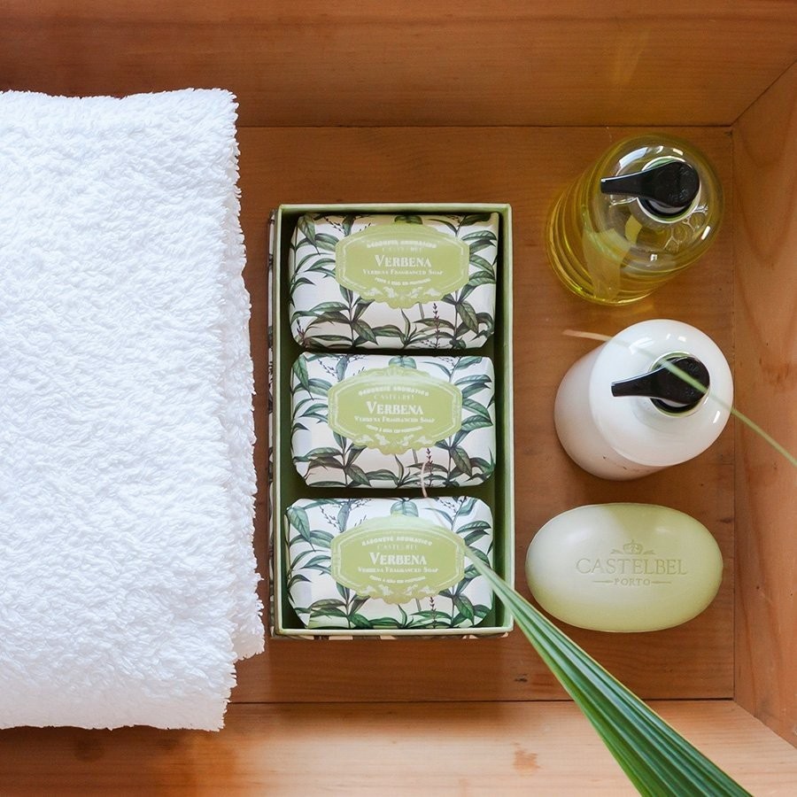 Castelbel Verbena Fragranced Bar Soap Gift Set in a Decorated Box (3 x 150g)