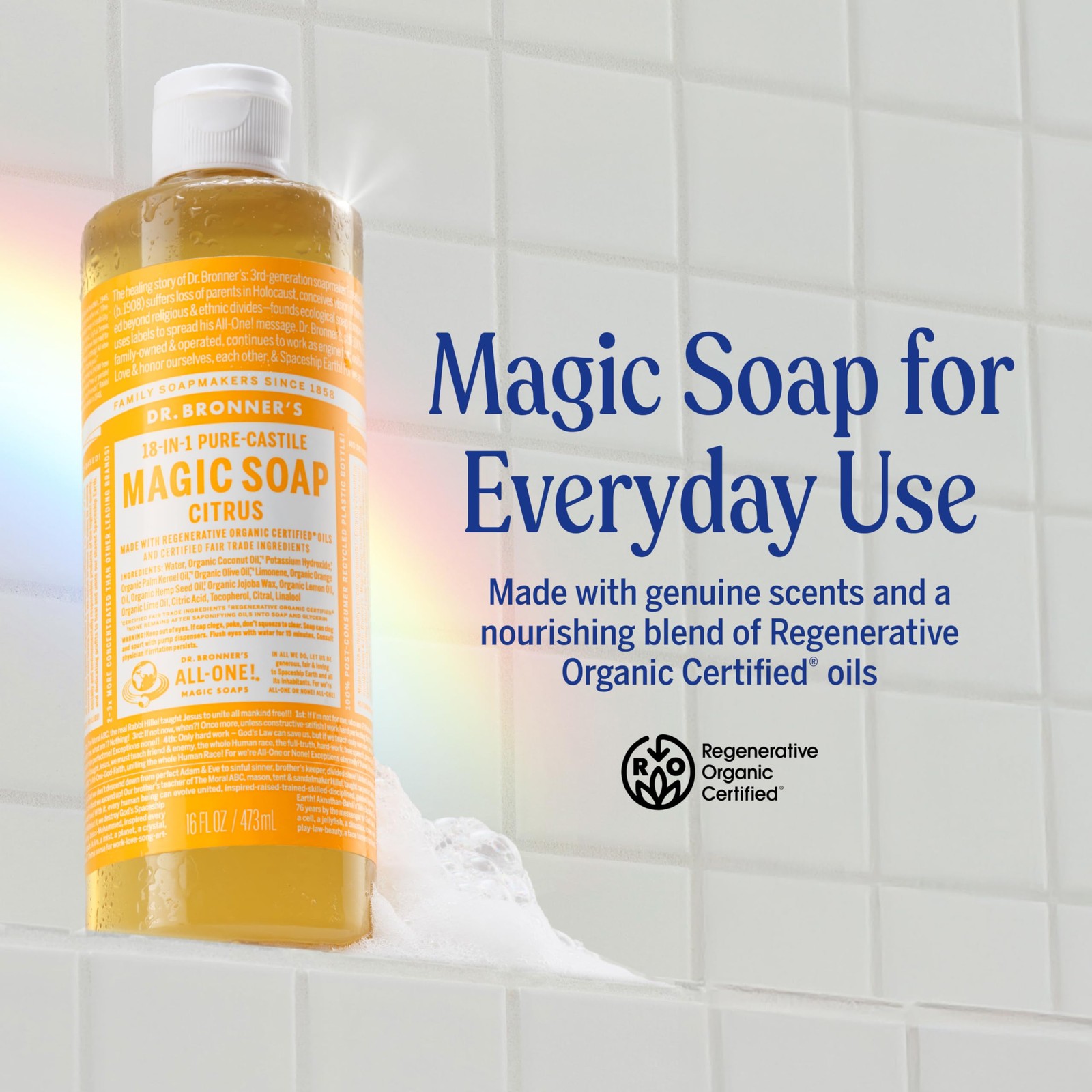 Dr. Bronner’s Pure-Castile Magic Soap Liquid (Citrus, 8 8 Fl Oz (Pack of 1)