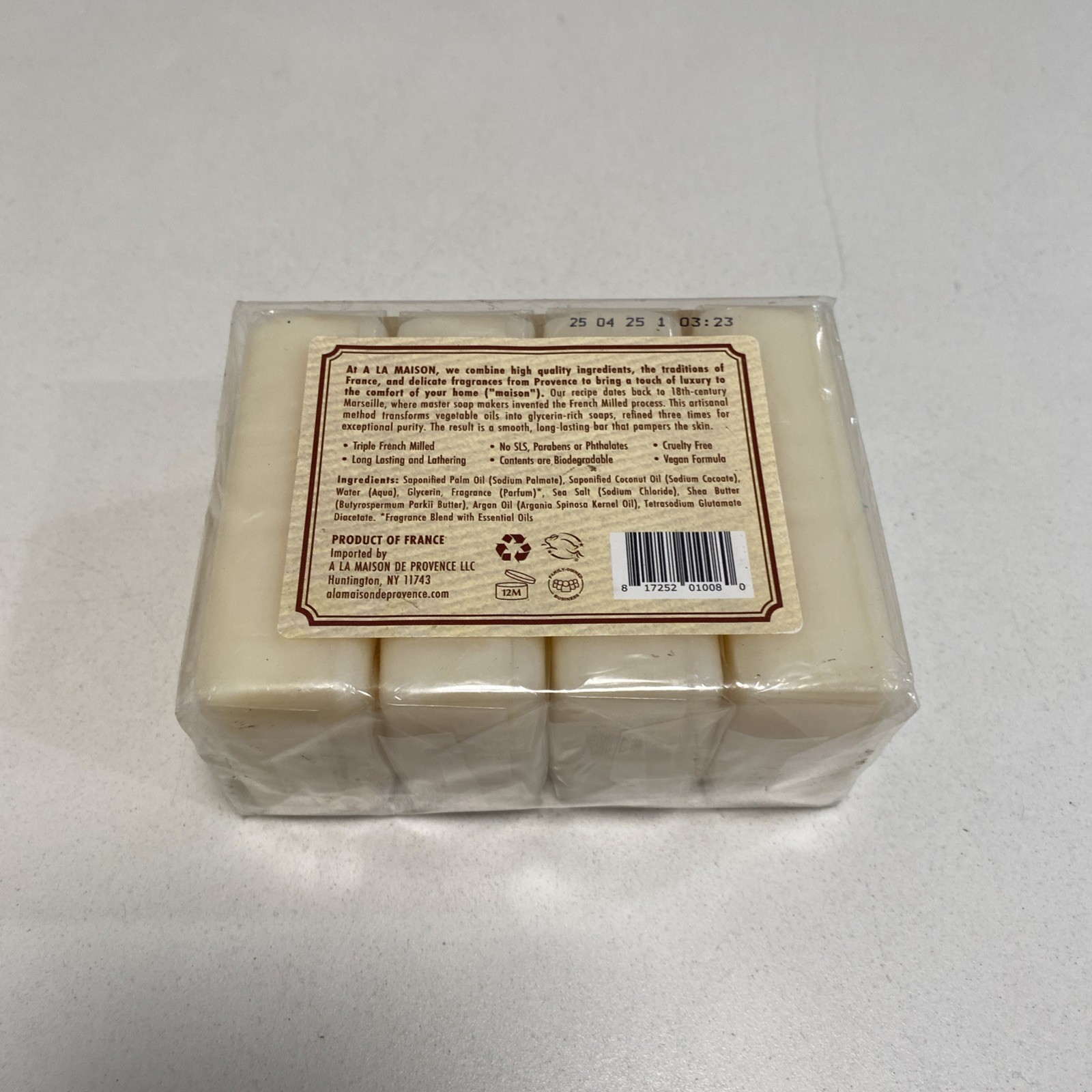 A La Maison French Milled Hand & Body Bar Soap Oat Milk 4 Bars