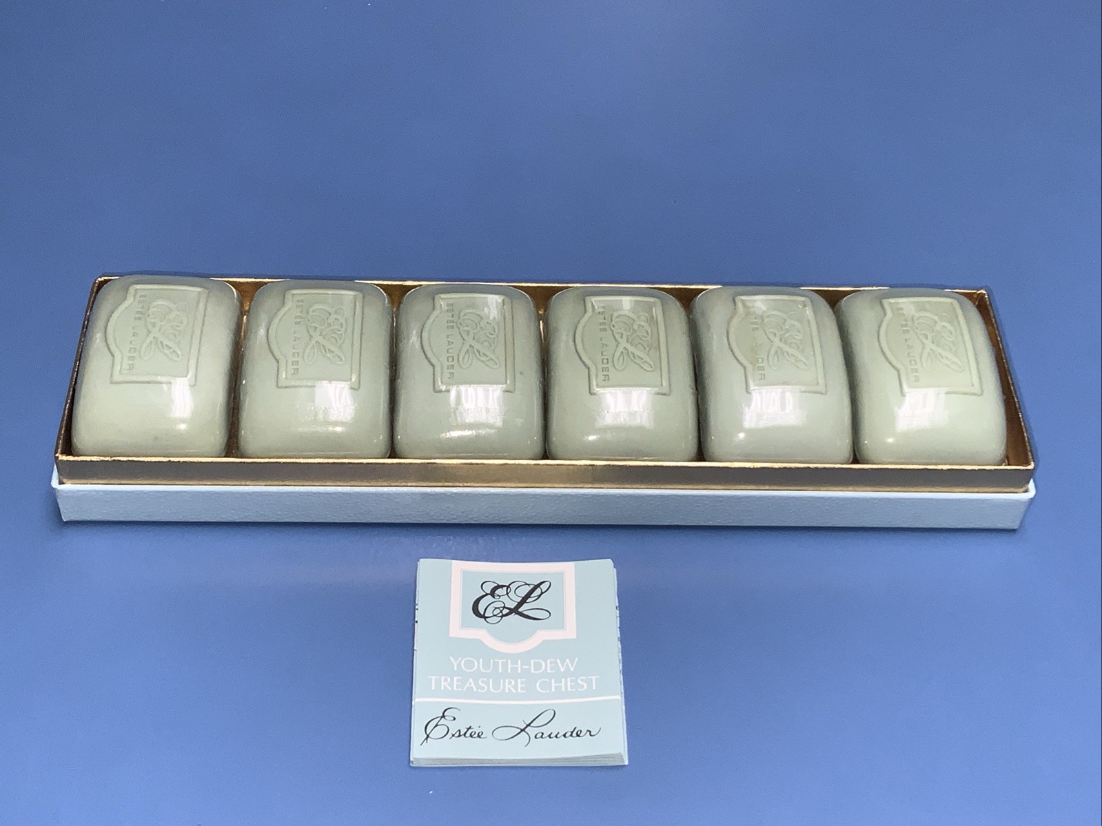 VINTAGE 80s Estée Lauder Youth Dew Guest Soap Multi Pack 6 Sealed Bars