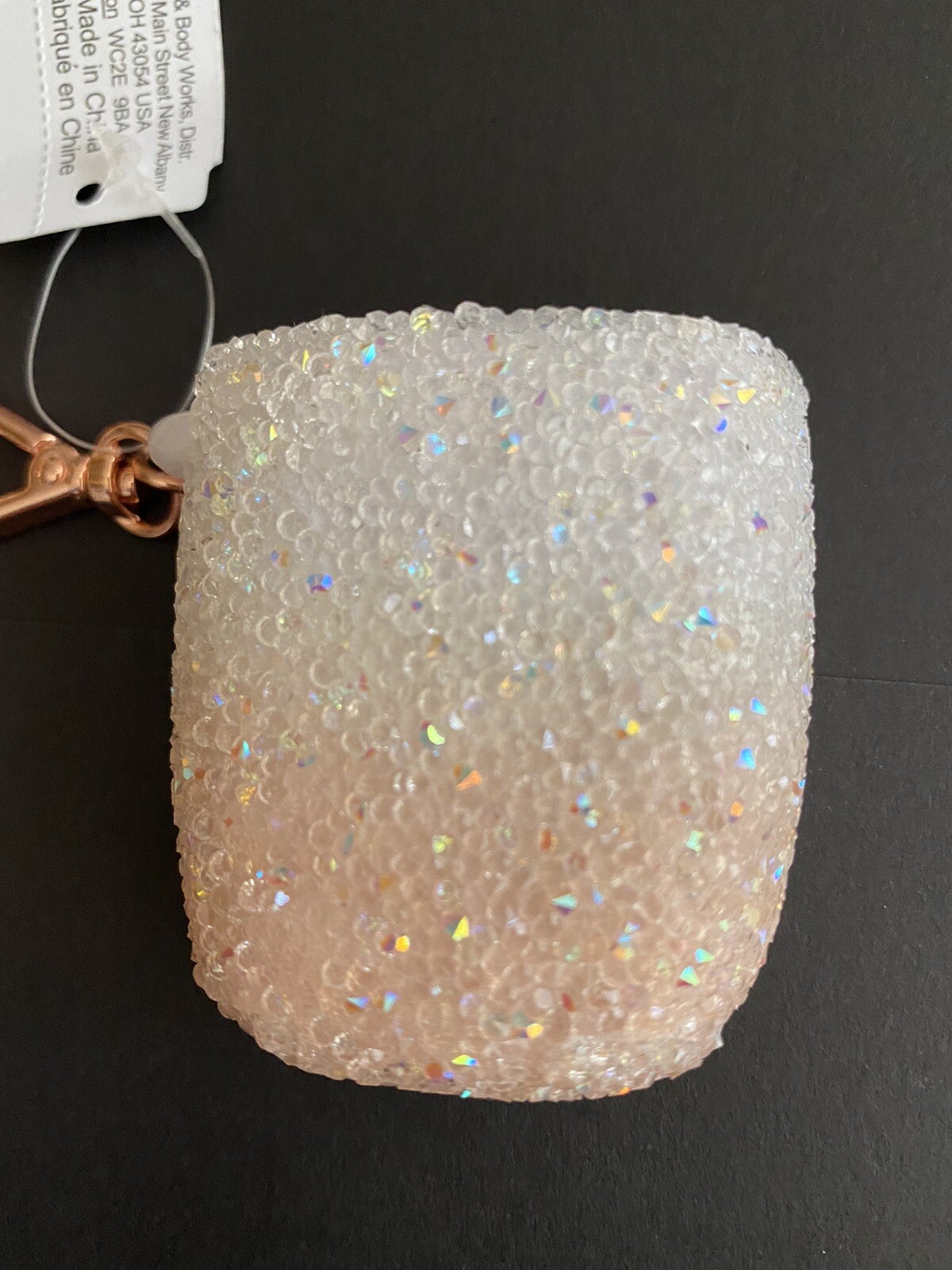 Bath & Body Works PEACH OMBRE CRYSTAL GEM Pocket *Bac Holder Sleeve Bag Clip NWT