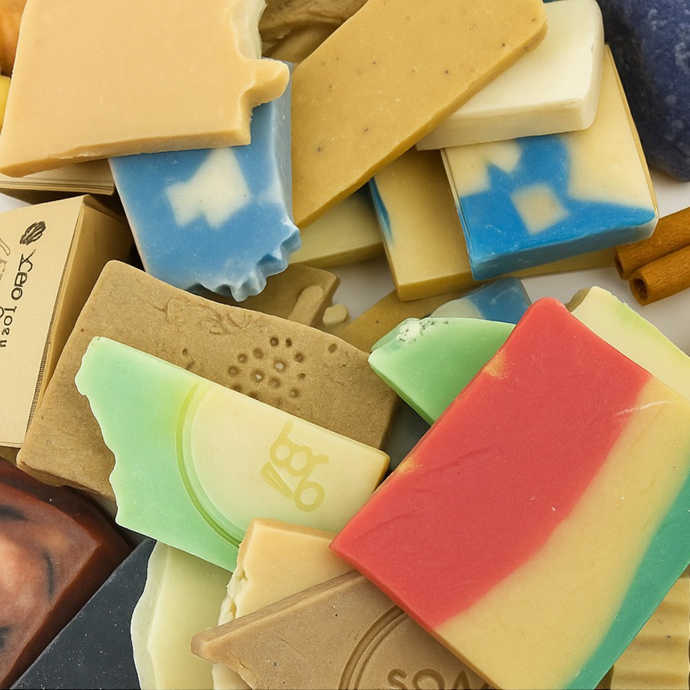 4.5 oz Soap Sampler Bag | Assorted Artisan Soap Ends and Slices | Etti Soap