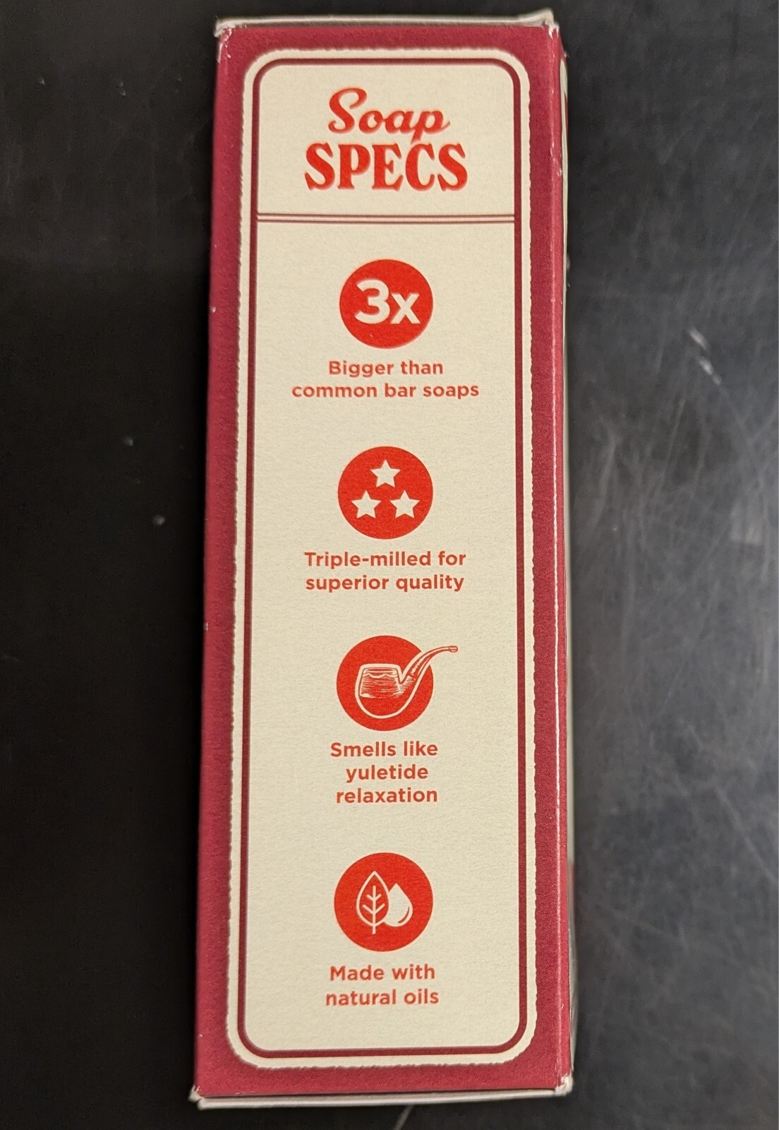 Duke Cannon Big Ass Santas Pipe Smoke Bar Soap 10 oz Tobacco/Smokey Made In USA