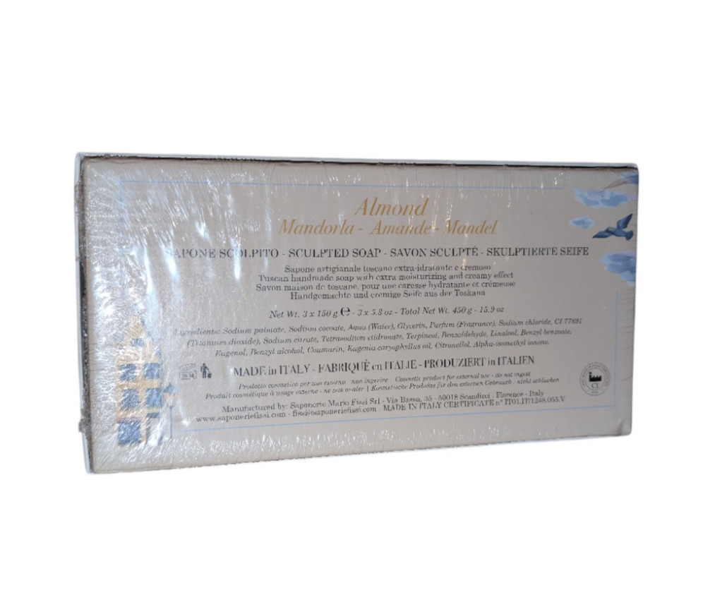 NEW Saponerie Fissi Italian Almond Scented Bar Soap 15.9 oz SEALED Italy