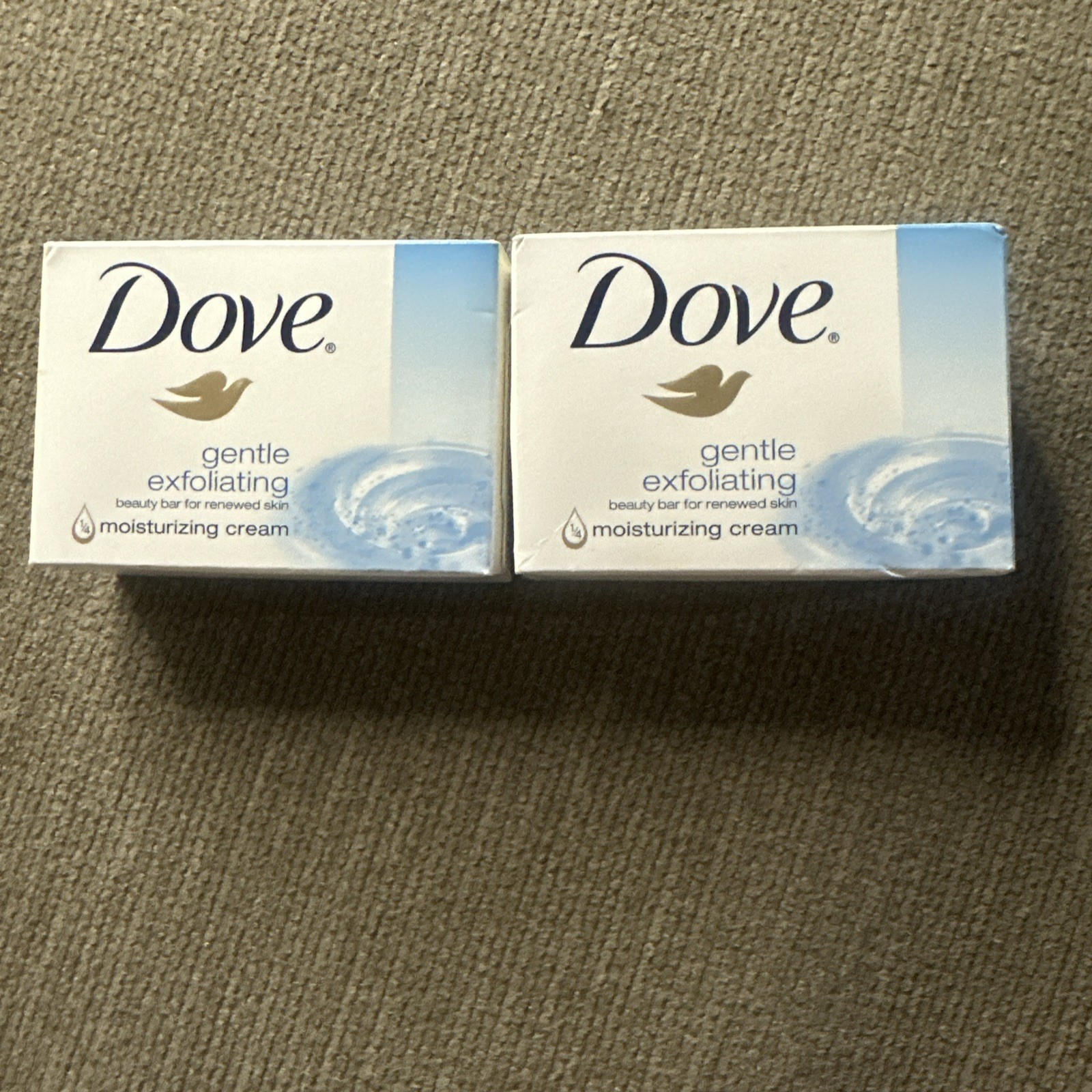 2 Vintage Dove Gentle Exfoliating Bar Soap 4.2 oz. New
