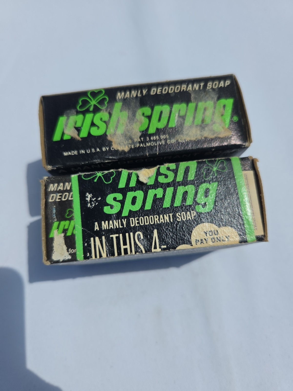 Vintage 1970’s Collectible Irish Spring Deodorant Soap 3.5oz 2 Bars