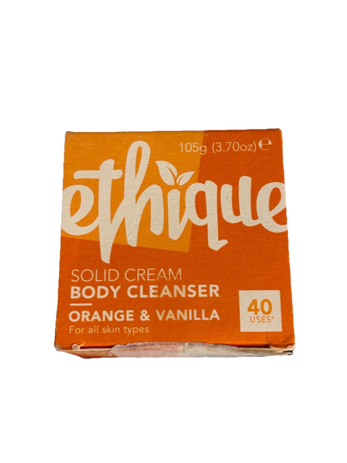 Ethique Solid Cream Body Cleanser Orange & Vanilla 105g, Brand New