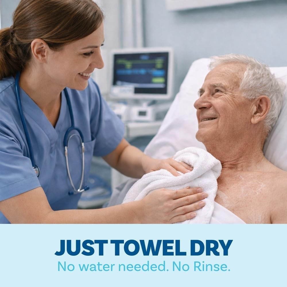 No Rinse Body Wash for Elderly, Gentle 8.5 fl oz Rinse Cleansing Foam for