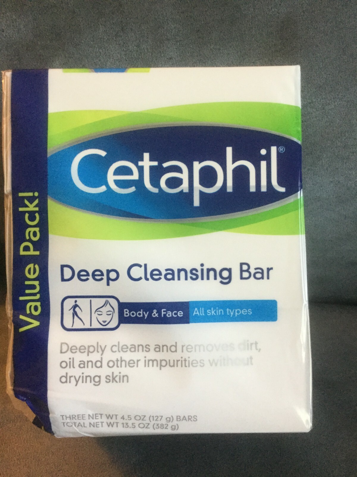 CETAPHIL DEEP CLEANSING BAR BODY & FACE ALL SKIN TYPES 3 PACK – BRAND NEW