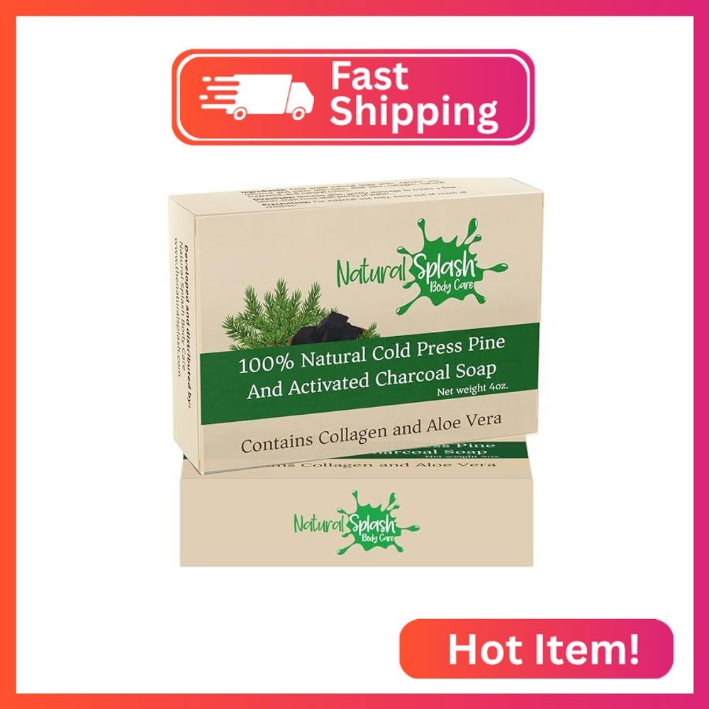 Natural Splash Body Care Natural Handmade Cold Press Bar Soap – Pine and Activat