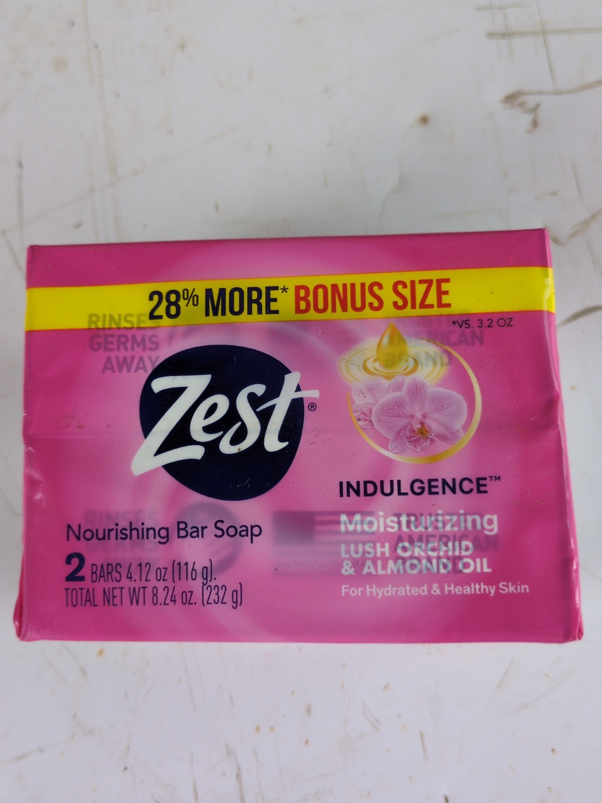 Zest Indulgence Deodorant Bar Soaps, 4.12 Oz, Lush Orchid-Almond, Pack of 2