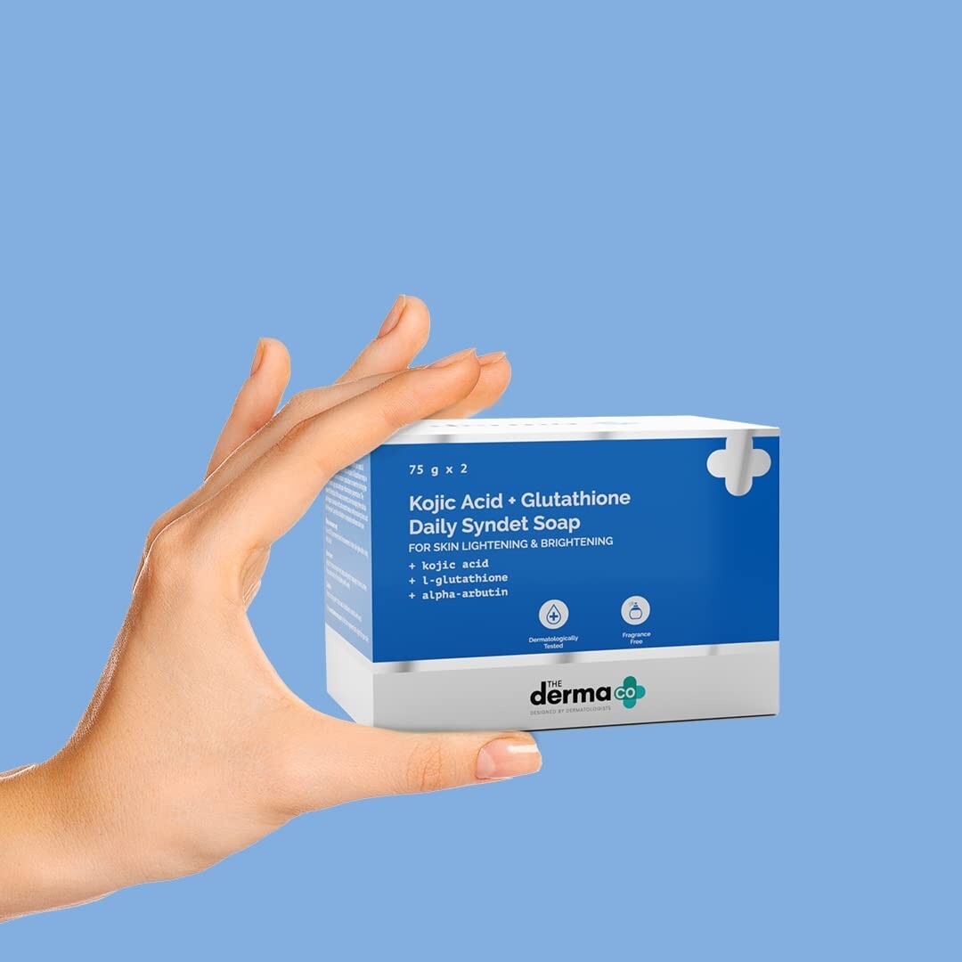 The Derma Co Kojic Acid Syndet Soap with Glutathione for Pigmentation 150gm,