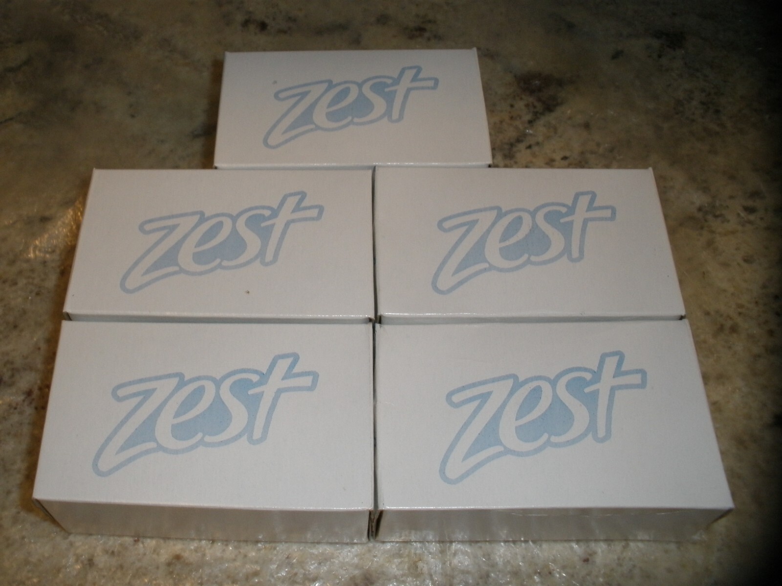 NEW LOT OF 5 VINTAGE ZEST BAR SOAPS 4.0 OZ EACH BAR