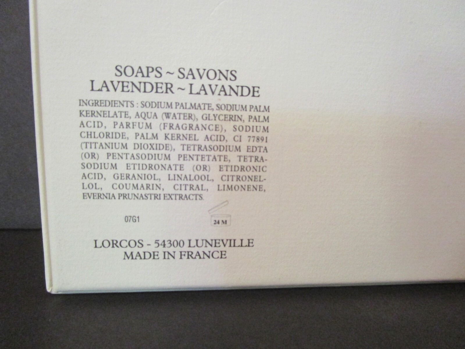 Lorcos France new Set of 4 Bath Soaps Lavender 4 x 5.25 oz NIB