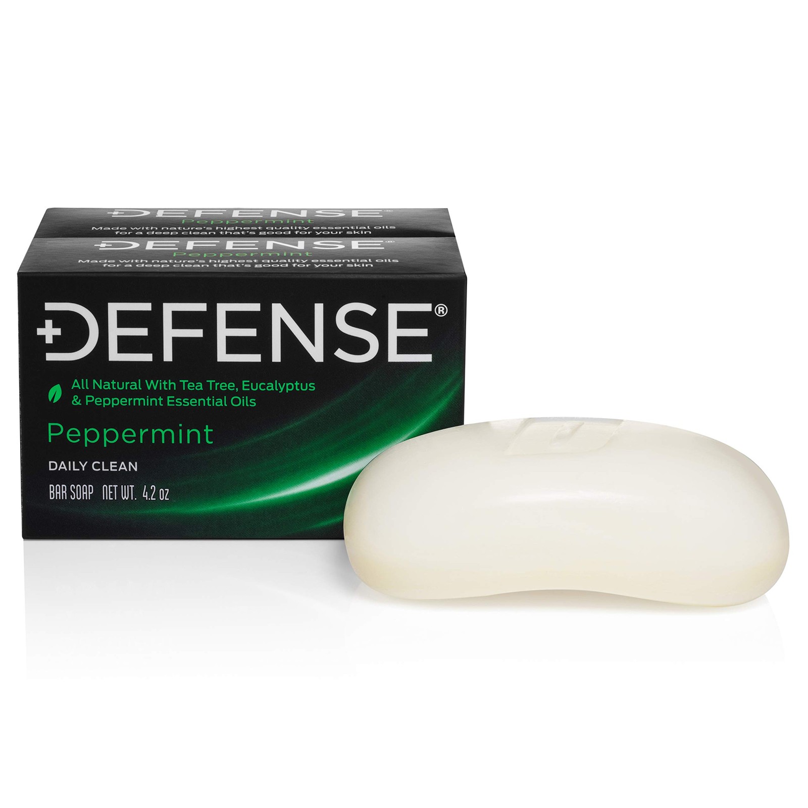 Defense Soap 2pk All Natural Peppermint Bar for 4.2 Ounce (Pack of 2)