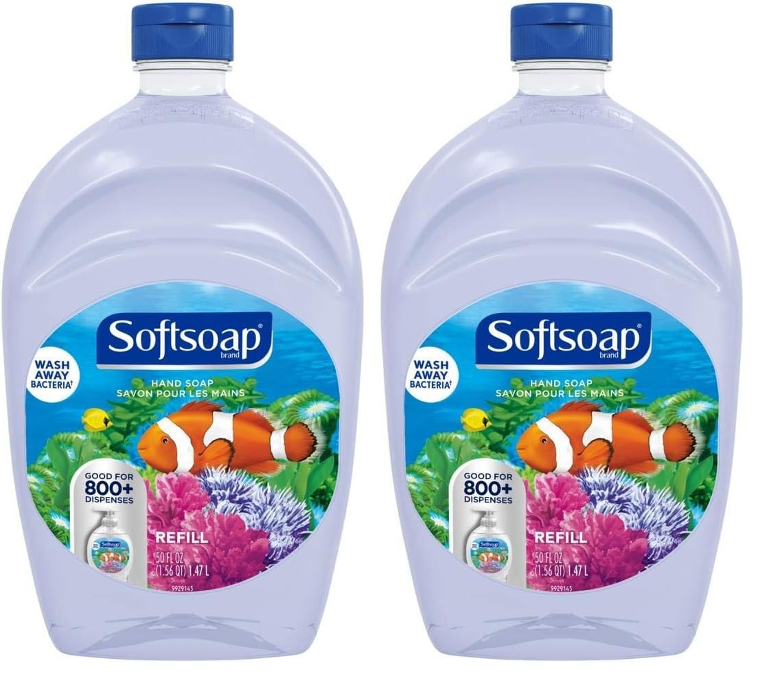 Softsoap Aquarium Liquid Hand Soap, Kitchen and 50 Fl Oz (Pack of 2), Azul