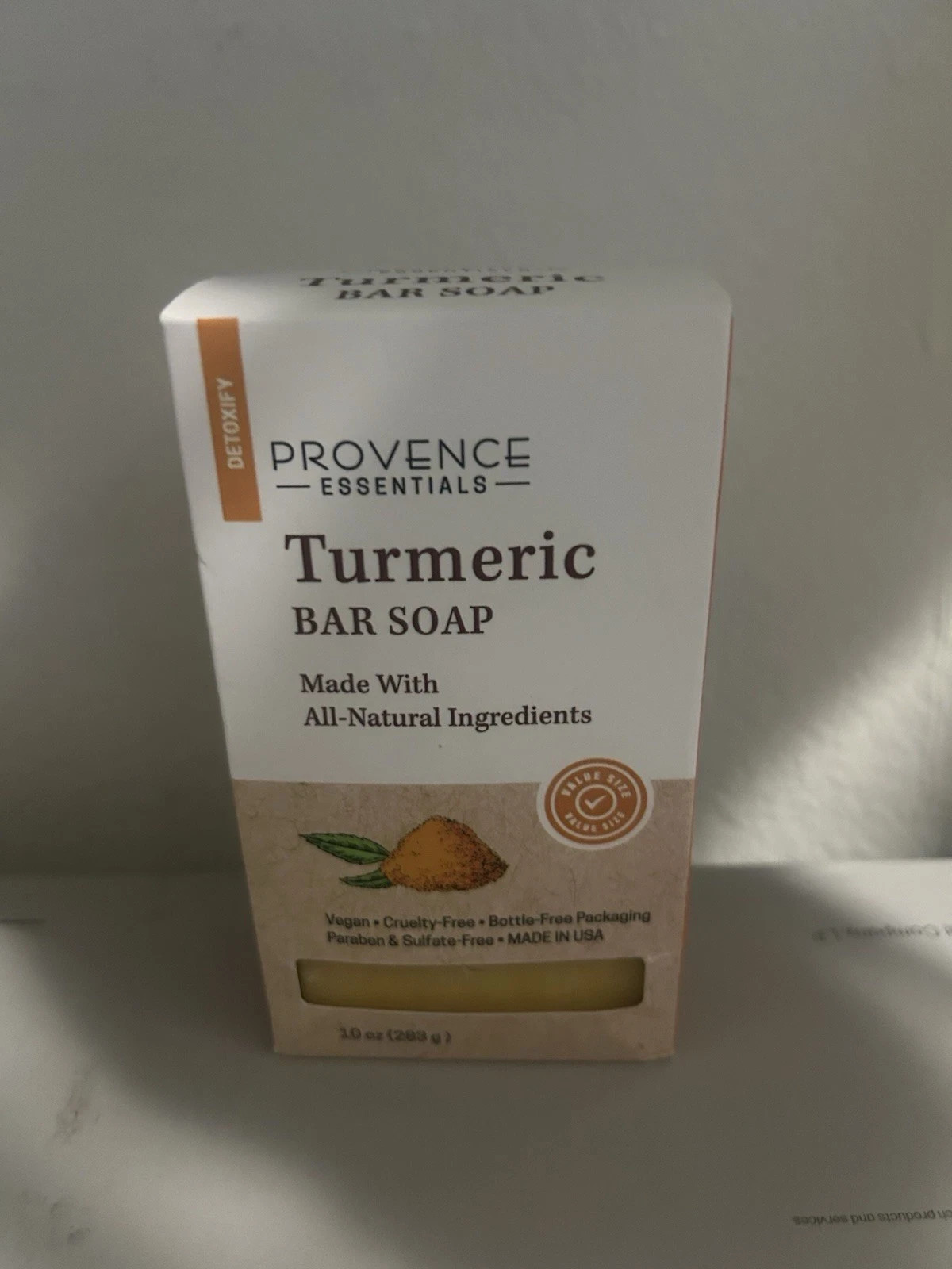 Provence Essentials Turmeric Bar Soap Vegan Cruelty-Free Paraben-Free 10 oz